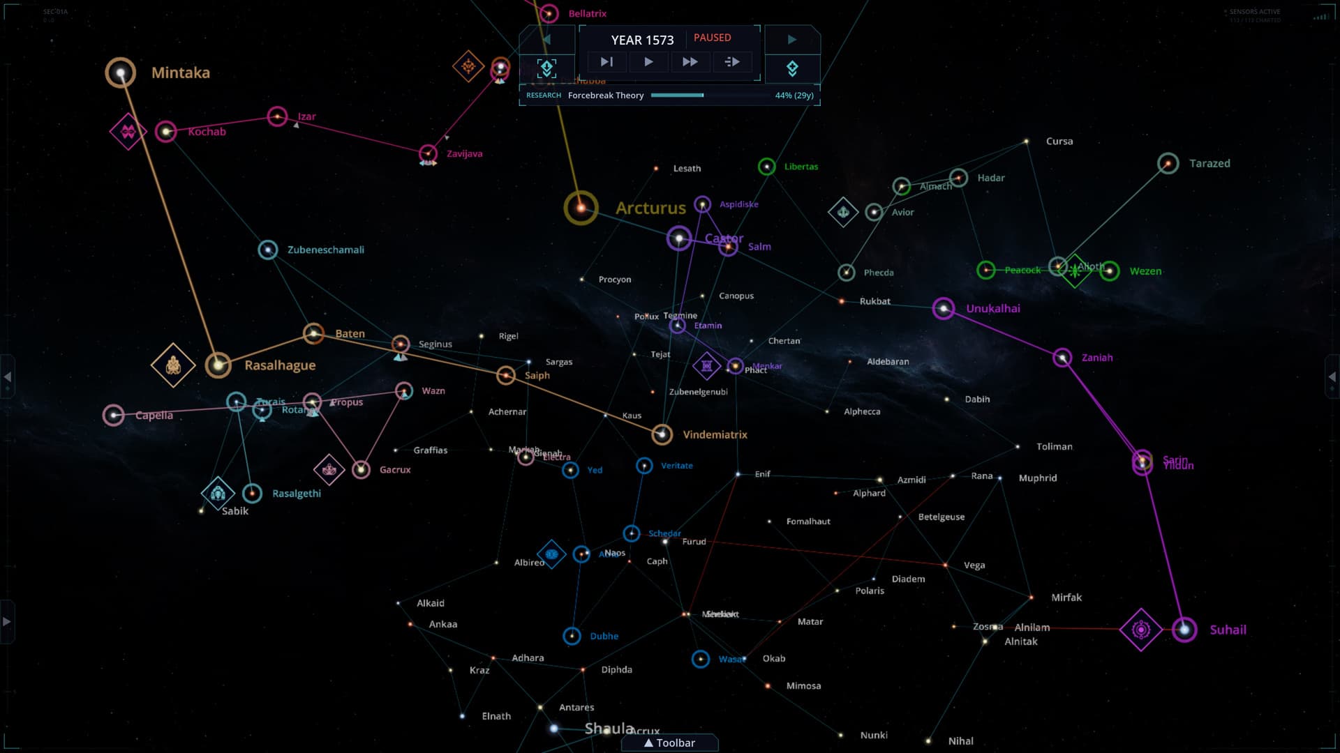 Imperium screenshot: Galaxy Map