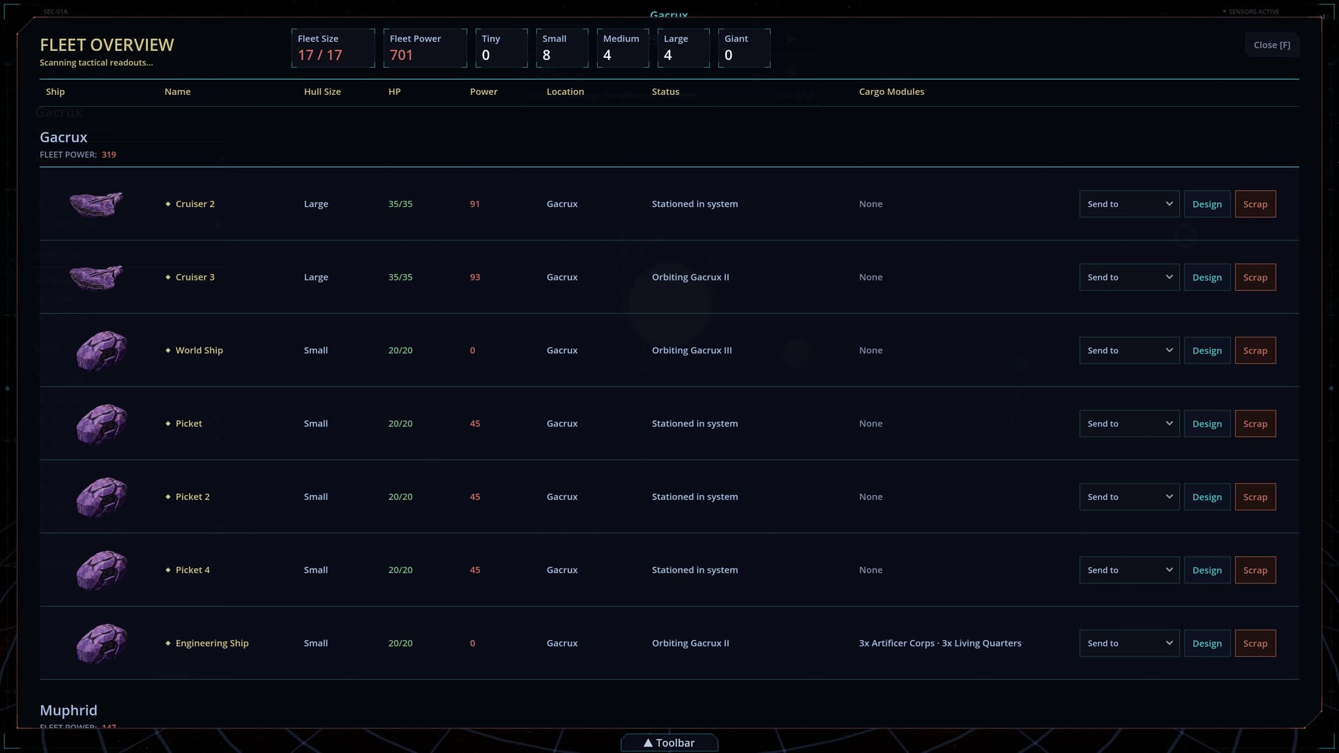 Imperium screenshot: Fleet Command