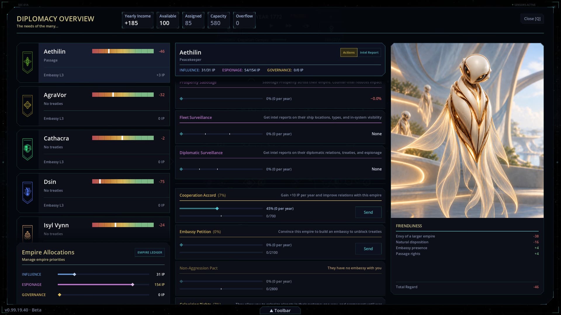 Imperium screenshot: Alien Diplomacy
